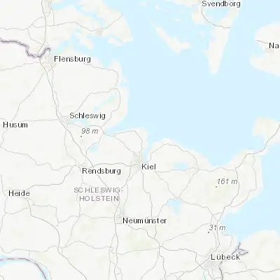 Map showing location of Dänischenhagen (54.427750, 10.125960)