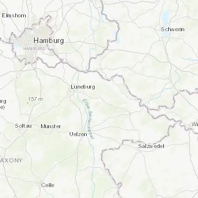 Map showing location of Dahlenburg (53.187670, 10.736500)