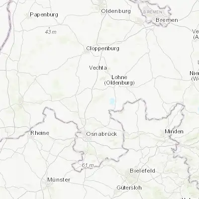 Map showing location of Damme (52.521570, 8.197930)