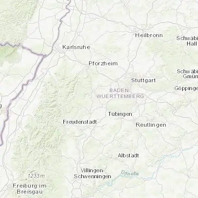 Map showing location of Deckenpfronn (48.651280, 8.824170)