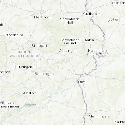 Map showing location of Deggingen (48.597100, 9.718910)