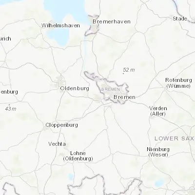 Map showing location of Delmenhorst (53.051100, 8.630910)