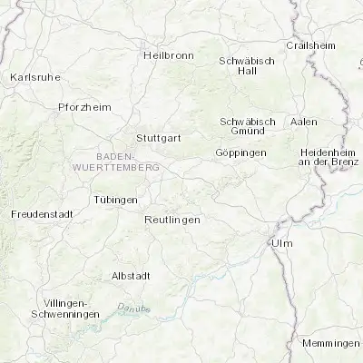 Map showing location of Dettingen unter Teck (48.616670, 9.450000)