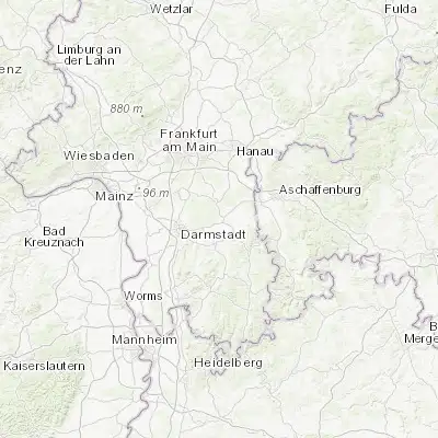 Map showing location of Dieburg (49.897380, 8.846130)