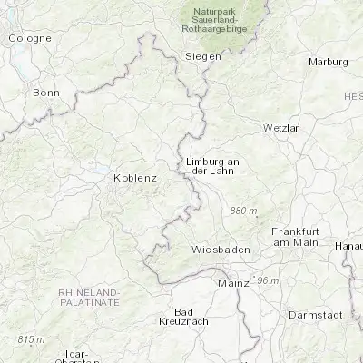 Map showing location of Diez (50.374190, 8.007350)