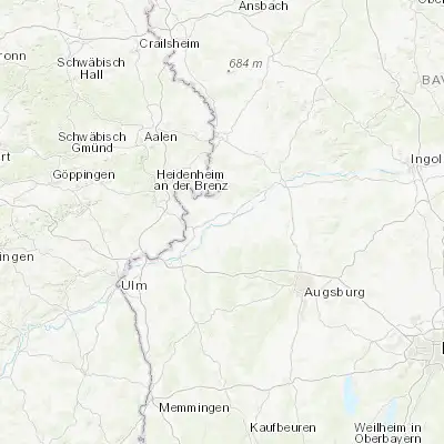 Map showing location of Dillingen an der Donau (48.581530, 10.495270)