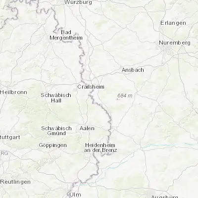 Map showing location of Dinkelsbühl (49.069420, 10.319850)