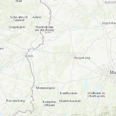 Map showing location of Dinkelscherben (48.348260, 10.588930)