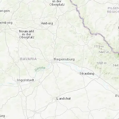 Map showing location of Donaustauf (49.032580, 12.204590)