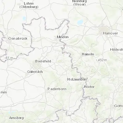Map showing location of Dörentrup (52.041090, 9.002780)