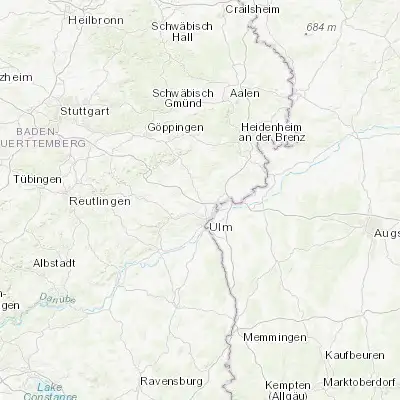 Map showing location of Dornstadt (48.466970, 9.944340)