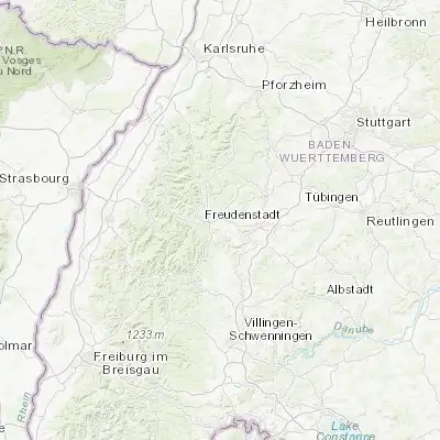 Map showing location of Dornstetten (48.471980, 8.498170)