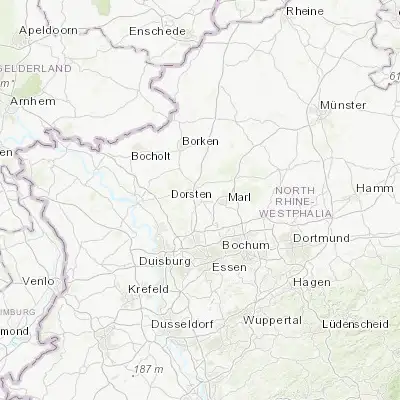 Map showing location of Dorsten (51.661660, 6.965140)
