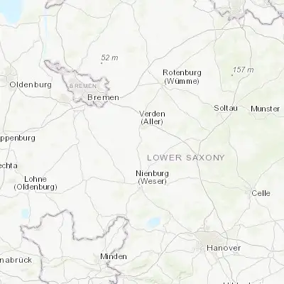 Map showing location of Dörverden (52.850000, 9.233330)
