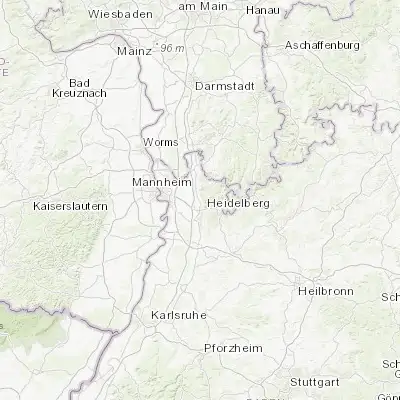 Map showing location of Dossenheim (49.450280, 8.674720)