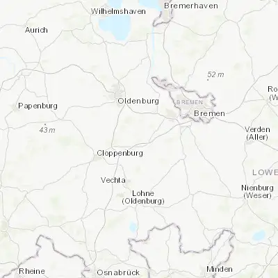 Map showing location of Dötlingen (52.933330, 8.383330)