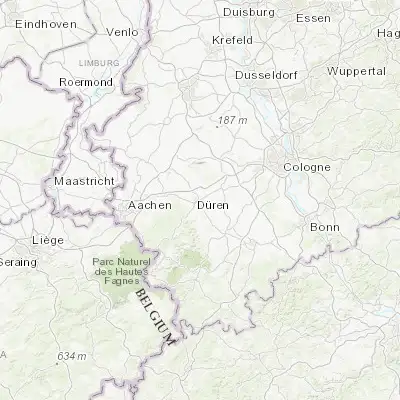 Map showing location of Düren (50.804340, 6.492990)