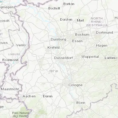 Map showing location of Düsseldorf (51.221720, 6.776160)