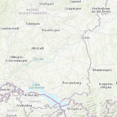 Map showing location of Dürmentingen (48.116670, 9.533330)