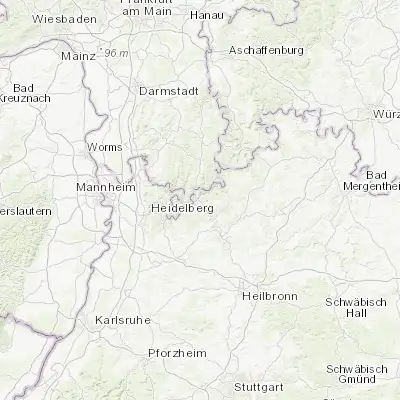 Map showing location of Eberbach (49.466800, 8.990160)