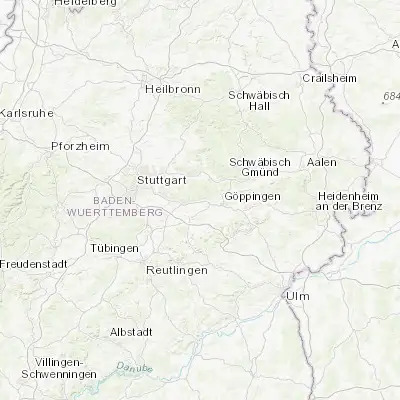 Map showing location of Ebersbach an der Fils (48.716000, 9.523600)