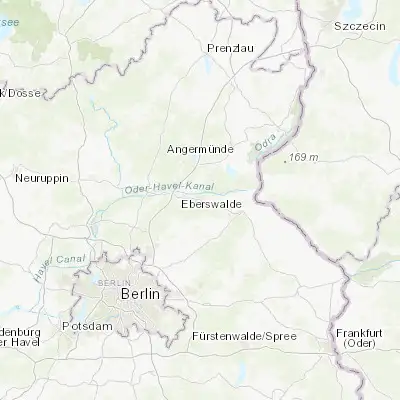 Map showing location of Eberswalde (52.834920, 13.819510)