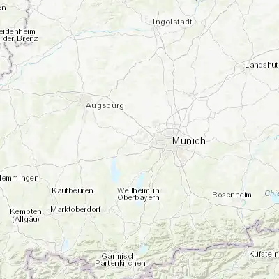 Map showing location of Eichenau (48.166670, 11.316670)