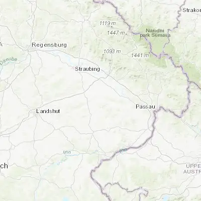Map showing location of Eichendorf (48.632660, 12.855860)
