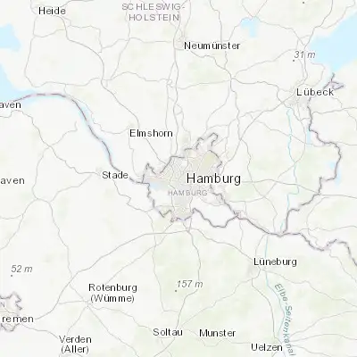 Map showing location of Eimsbüttel (53.574160, 9.956790)