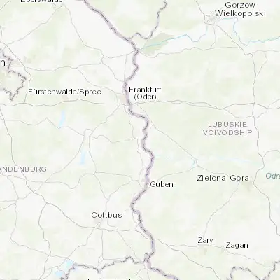 Map showing location of Eisenhüttenstadt (52.150000, 14.650000)