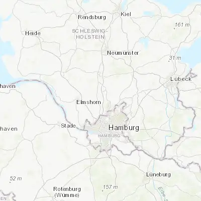 Map showing location of Ellerau (53.750000, 9.916670)