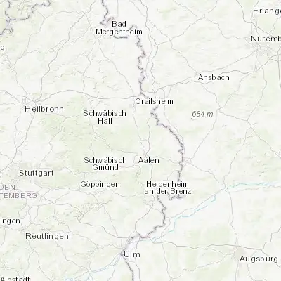 Map showing location of Ellwangen (48.961640, 10.131730)