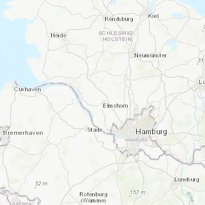 Map showing location of Elmshorn (53.753960, 9.653390)