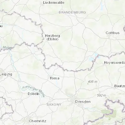 Map showing location of Elsterwerda (51.460430, 13.520010)