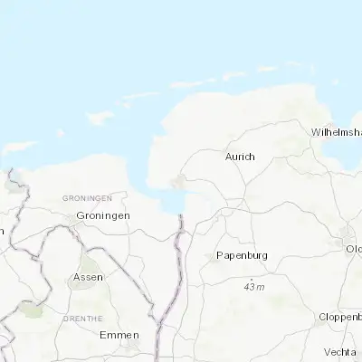 Map showing location of Emden (53.367450, 7.207780)