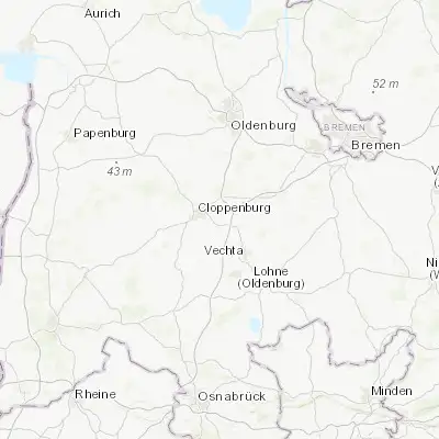Map showing location of Emstek (52.833330, 8.150000)
