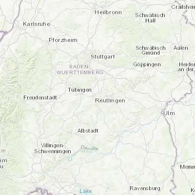 Map showing location of Eningen unter Achalm (48.486860, 9.259460)