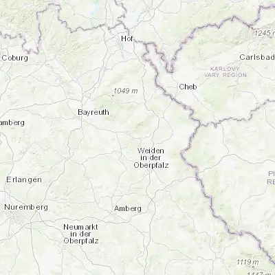 Map showing location of Erbendorf (49.839830, 12.045930)