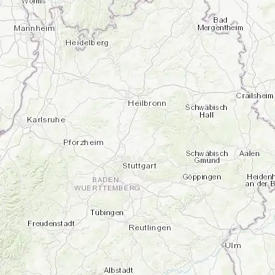 Map showing location of Erdmannhausen (48.942560, 9.296150)