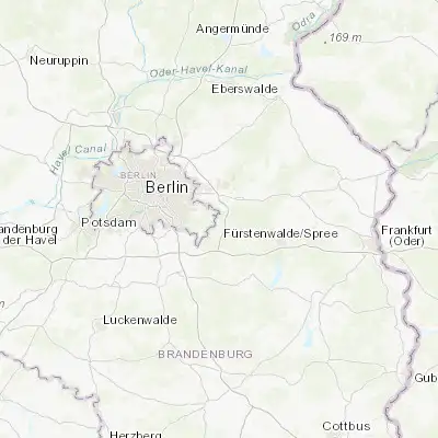 Map showing location of Erkner (52.420000, 13.754370)