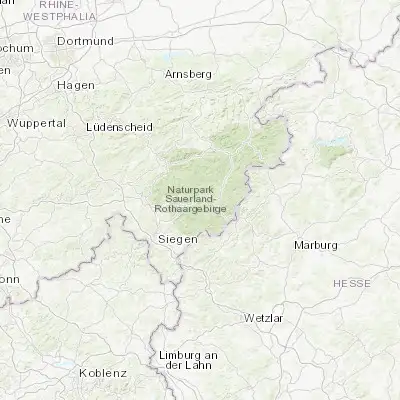 Map showing location of Erndtebrück (50.989270, 8.252880)