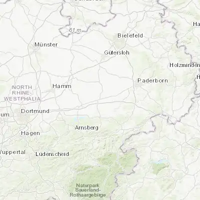 Map showing location of Erwitte (51.612700, 8.338400)
