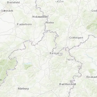 Map showing location of Espenau (51.396640, 9.470210)