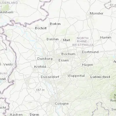 Map showing location of Essen (51.456570, 7.012280)