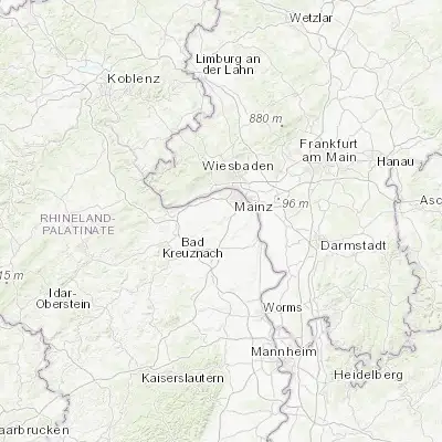 Map showing location of Essenheim (49.930560, 8.155560)
