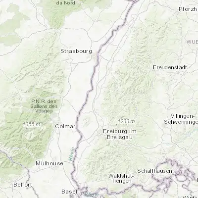Map showing location of Ettenheim (48.256960, 7.812470)