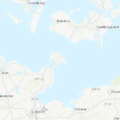 Map showing location of Fehmarn (54.437800, 11.193520)