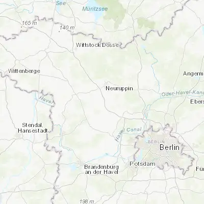Map showing location of Fehrbellin (52.813500, 12.764400)