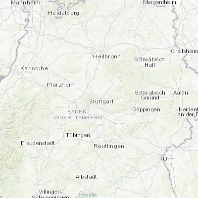 Map showing location of Fellbach (48.809120, 9.276970)