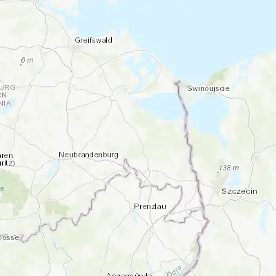Map showing location of Ferdinandshof (53.661240, 13.887240)